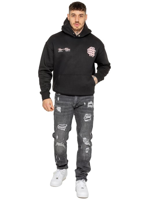Enzo Milano | Oversized Hoodie med tryck för herrar - Image 6