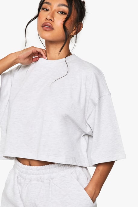 Boxy Crop T-shirt And Short Set - Image 4