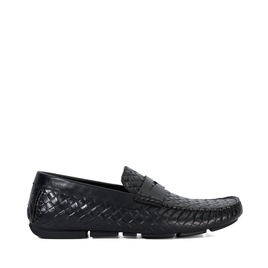 Dune Mens Bradlay Woven - Leather Stamp Weave Driver - Image 2