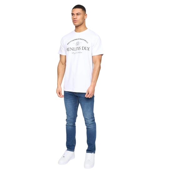 Henleys Mens Henclose Cotton T-Shirt (White) - Image 3