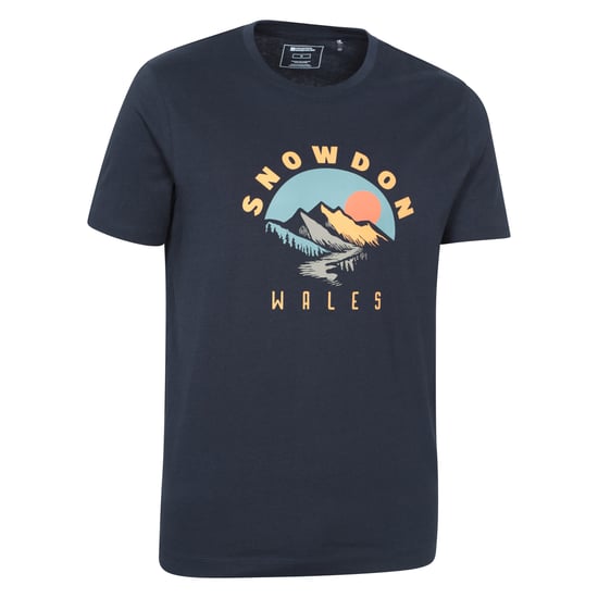 Mountain Warehouse Herr Snowdon Kortärmad T-shirt (Marinblå) - Image 3