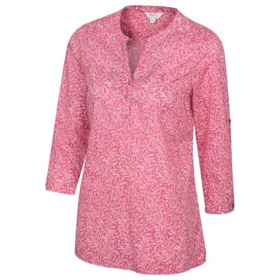 Mountain Warehouse Dames/Dames Petra Gebloemd 3/4 Mouw Shirt (Helder Roze) - Image 3