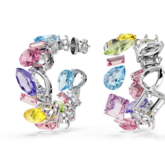Swarovski 'Gema' Vrouwen Hoepel Oorbellen van Basismetaal - Zilver 5692412 - Image 3