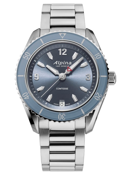 Alpina Alpiner Comtesse Sport Dames Horloge Zilverkleurig AL-240LN3C6B - Image 1