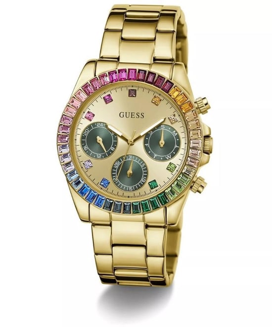 Guess Halo Dames Horloge Goudkleurig GW0690L4 - Image 4