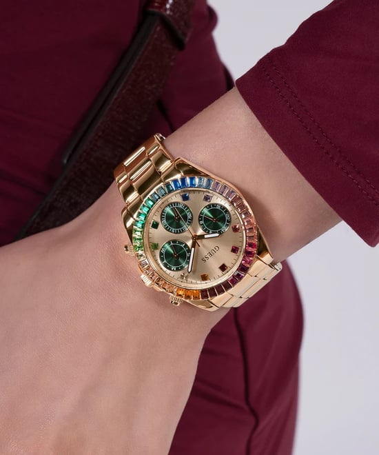 Guess Halo Dames Horloge Goudkleurig GW0690L4 - Image 5