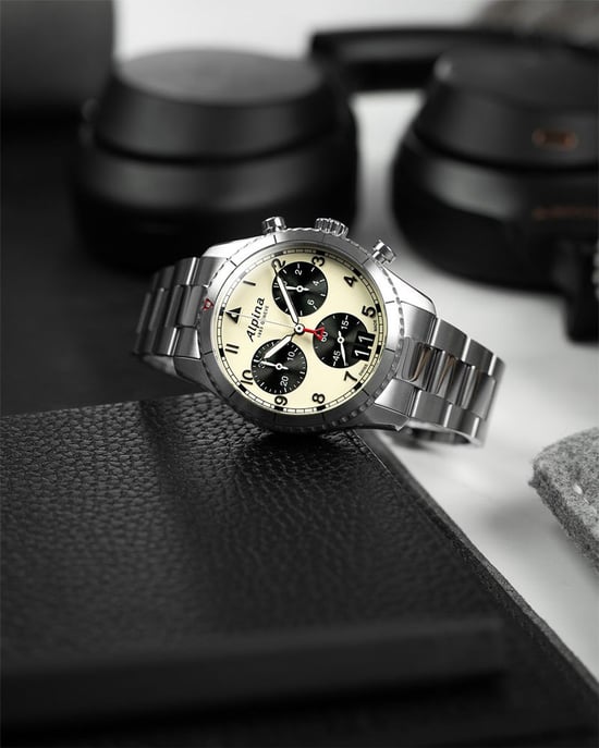 Alpina Startimer Pilot Men's Silver Watch AL-372WB4S26B - Image 3