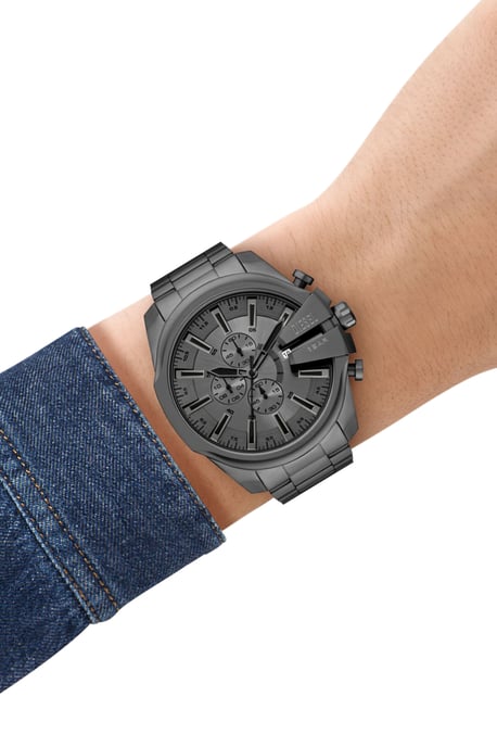 Diesel Mega Chief Slim Heren Horloge Grijs DZ4676 - Image 3