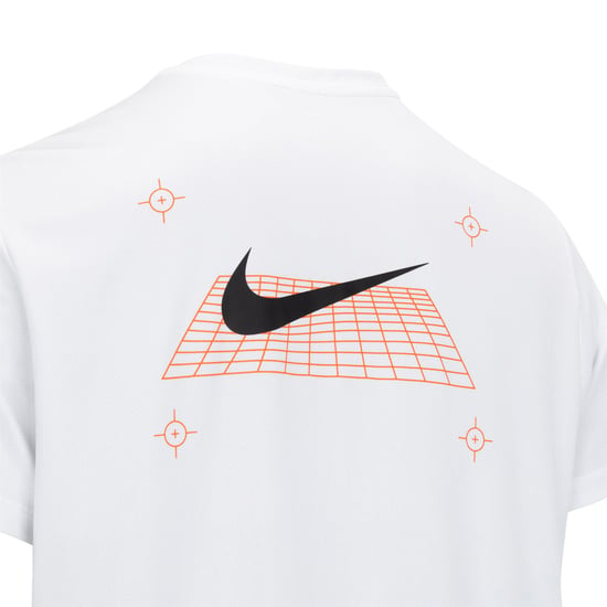 Nike Miler Graphic Men’s Short Sleeve Running T-Shirt White - Image 4