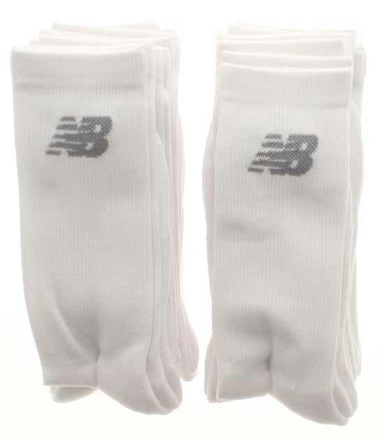 New Balance Mens Socks 10pk Crew M 7-8 L 9-11 white - Image 3
