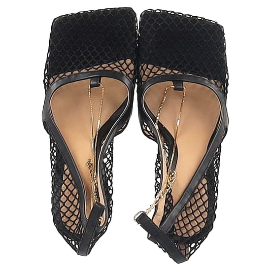 Bottega Veneta Stretch Pumps in Black Mesh and Leather - Image 3