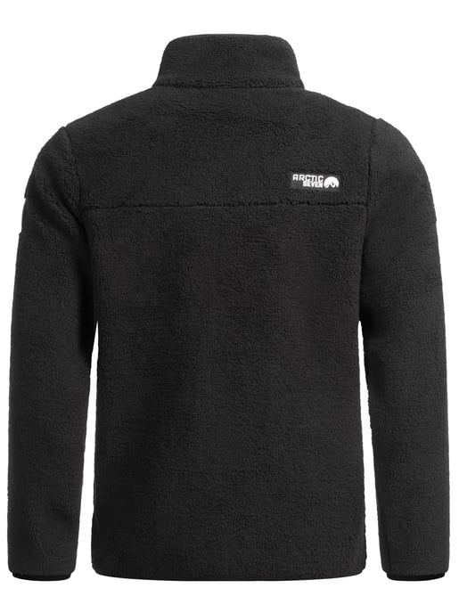 Arctic Seven fleecejas voor heren – Warme outdoorjas met rits – Zwart - Image 4