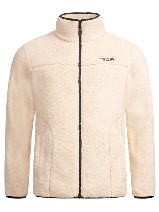 Arctic Seven fleecejas voor heren – Warme outdoorjas met rits – Beige - Image 2