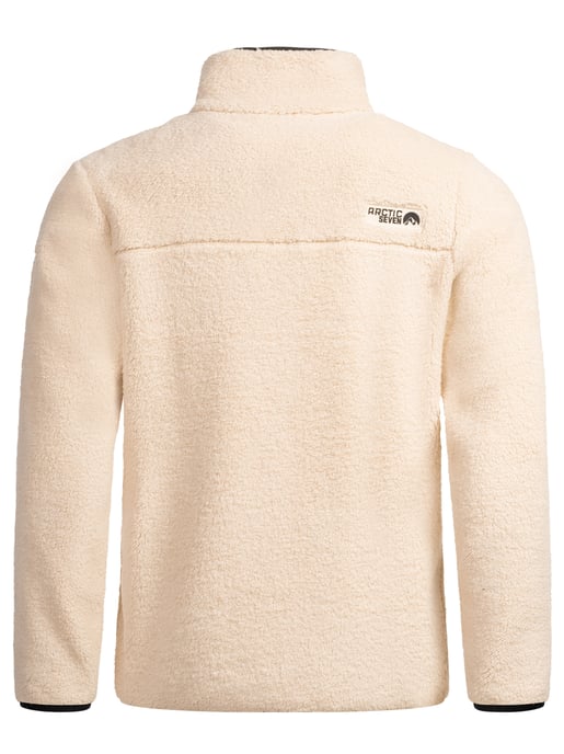 Arctic Seven fleecejas voor heren – Warme outdoorjas met rits – Beige - Image 4