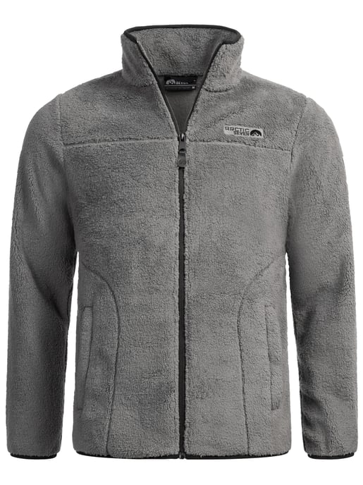 Arctic Seven fleecejas voor heren – Warme outdoorjas met rits – Donkergrijs - Image 1