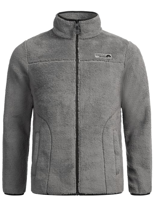 Arctic Seven fleecejas voor heren – Warme outdoorjas met rits – Donkergrijs - Image 2