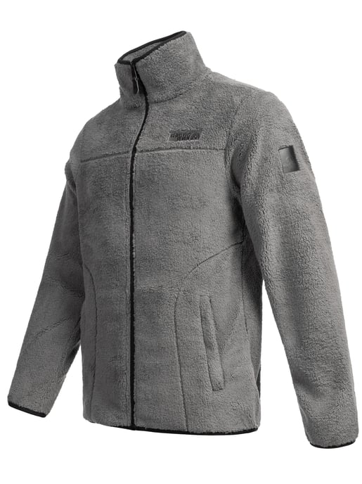 Arctic Seven fleecejas voor heren – Warme outdoorjas met rits – Donkergrijs - Image 3