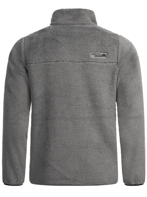 Arctic Seven fleecejas voor heren – Warme outdoorjas met rits – Donkergrijs - Image 4