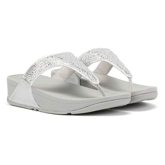 FitFlop Lulu Crystal Mix Women's Silver Sandals - Image 1