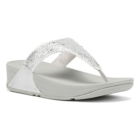 FitFlop Lulu Crystal Mix Women's Silver Sandals - Image 2