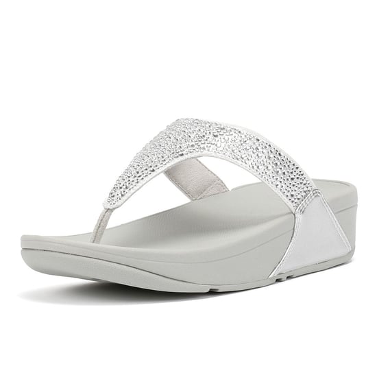 FitFlop Lulu Crystal Mix Women's Silver Sandals - Image 3