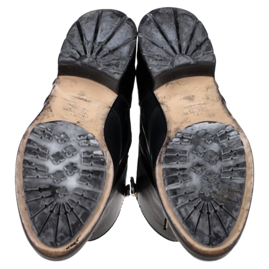 Valentino Rockstud Lace-Up Combat Boots in Black Leather - Image 6