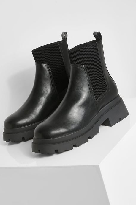 Wide Fit Chunky Sole Chelsea Boots - Image 3