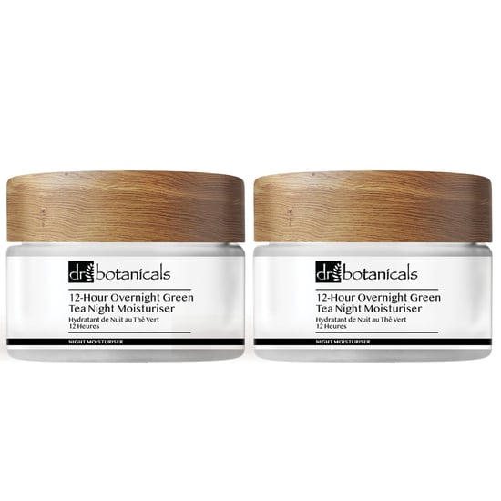Dr Botanicals 12-Hour Overnight Green Tea Night Moisturiser 50ml x 2 Duo Pack - Image 1