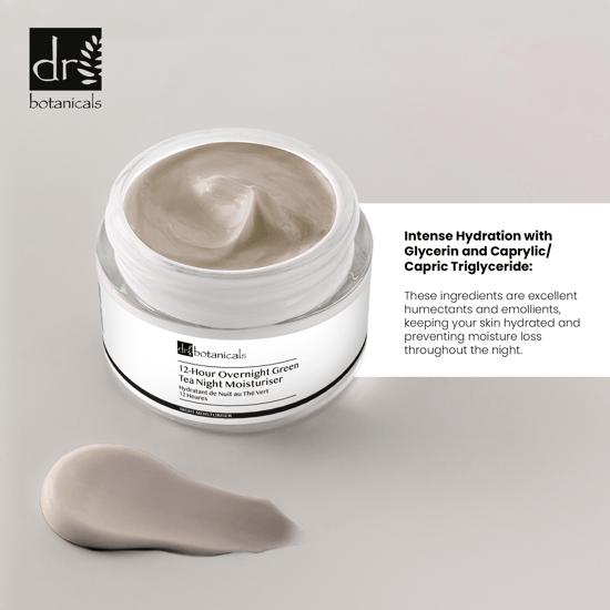 Dr Botanicals 12-Hour Overnight Green Tea Night Moisturiser 50ml x 2 Duo Pack - Image 4