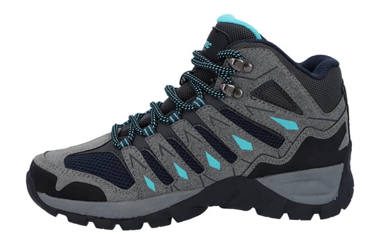 Hi-Tec Corzo Mid Pu Suede Wandelschoenen Voor Dames In Grafietgrijs/Donkerrood - Image 5