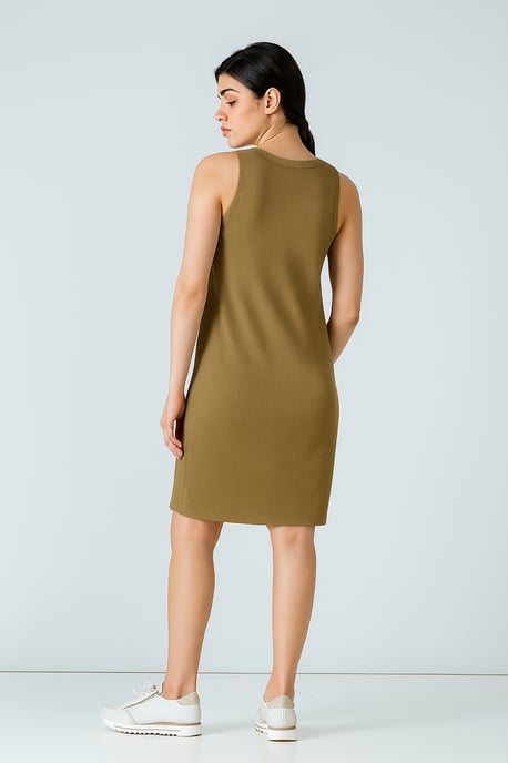 Relaxte tencel-jacquardjurk tot boven de knie - Image 3