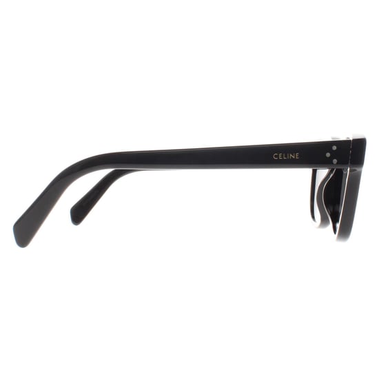 Celine Square Mens Shiny Black Smoke Grey Bold 3 Dots CL40233I - Image 4