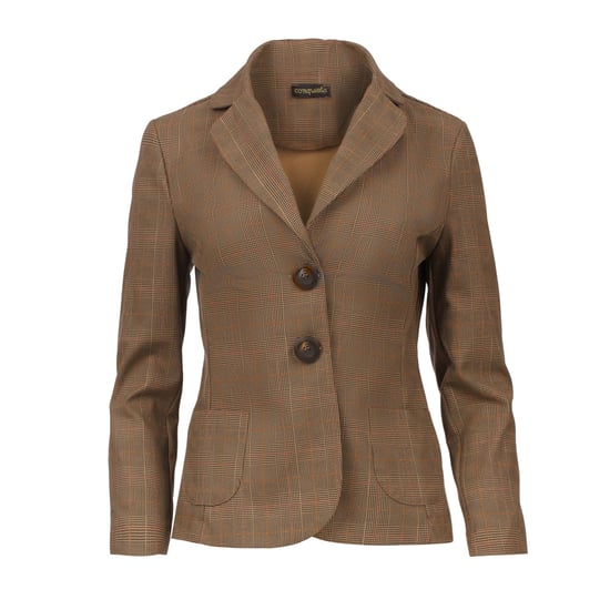 Geruite getailleerde blazer van 100% katoen - Image 2