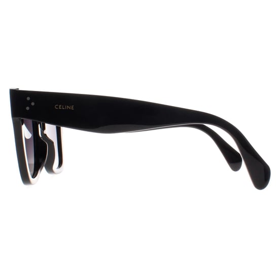 Celine Cat Eye Womens Shiny Black Smoke Polarized Catherine CL4004IN - Image 3