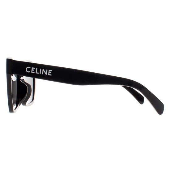 Celine Square Womens Shiny Black Smoke Grey Monochroms CL40198F - Image 3