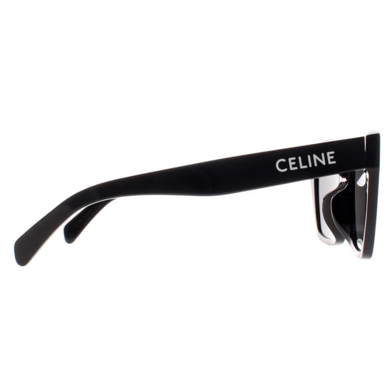 Celine Square Womens Shiny Black Smoke Grey Monochroms CL40198F - Image 4
