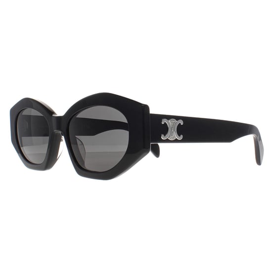 Celine Cat Eye Womens Shiny Black Smoke Grey Triomphe CL40238U - Image 2