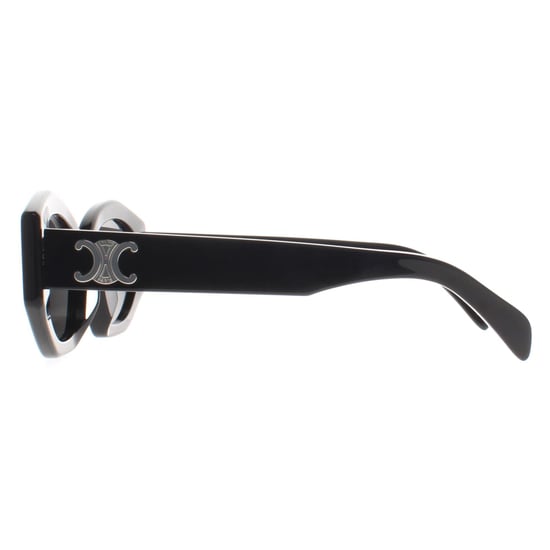 Celine Cat Eye Womens Shiny Black Smoke Grey Triomphe CL40238U - Image 3