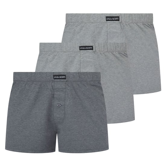 Men's Lyle And Scott 3 Pack of Woven Boxers in Grey - Image 1