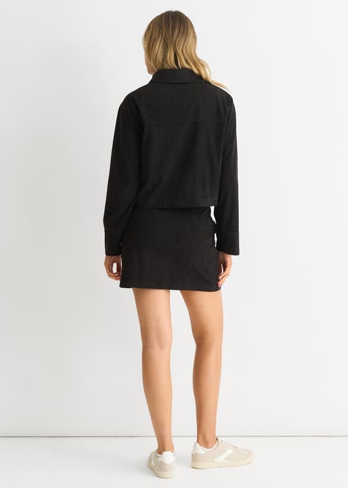 Cord Zip Up Boxy Jacket - Image 4
