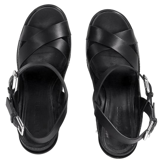 Jil Sander Ankle Strap Platform Sandals in Black Leather - Image 5