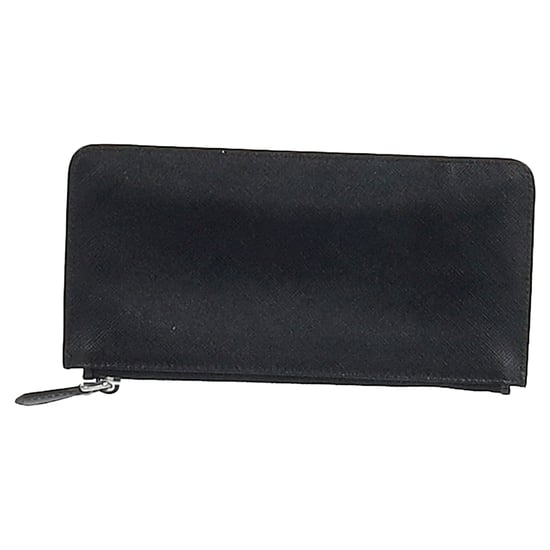 Prada Bellhop Zipped Key Holder Wallet in Black Saffiano Leather - Image 2