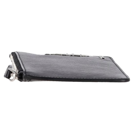 Prada Bellhop Zipped Key Holder Wallet in Black Saffiano Leather - Image 4