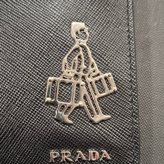 Prada Bellhop Zipped Key Holder Wallet in Black Saffiano Leather - Image 5