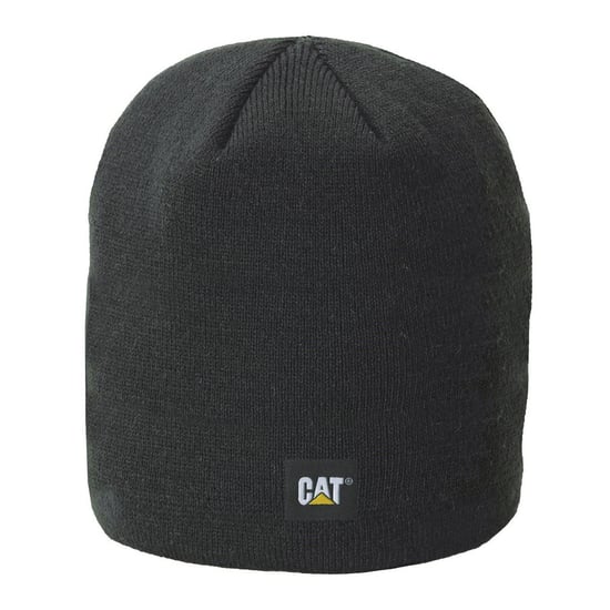 Caterpillar Logo Gebreide Unisex Volwassenen Zwart Beanie Pet - Image 1