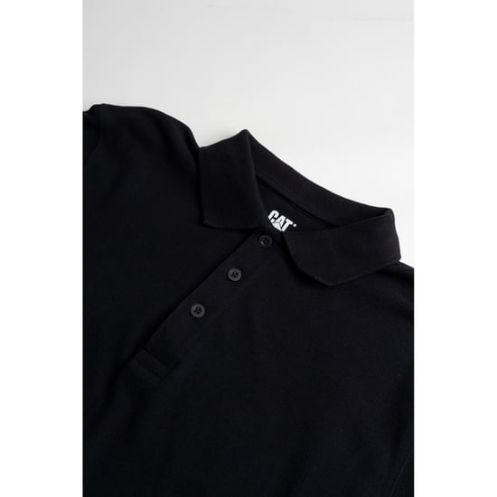 Caterpillar Essentials Cotton Men's Black Polo Shirt - Image 5