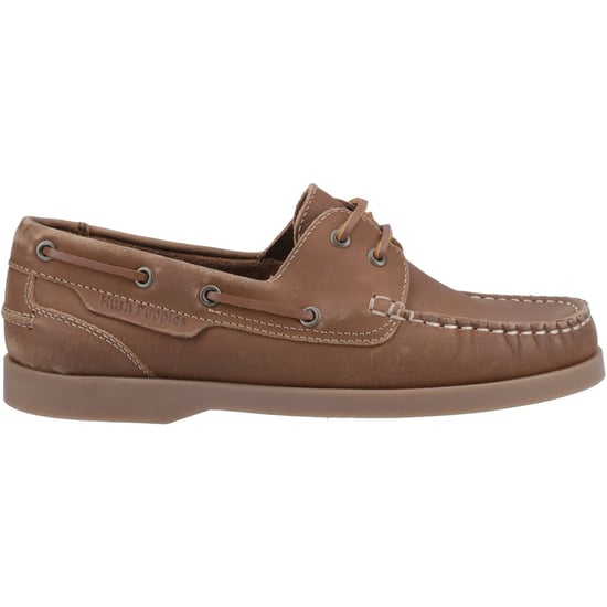 Hush Puppies Isabel Damers Båtskor I Läder I Färgen Tan - Image 1