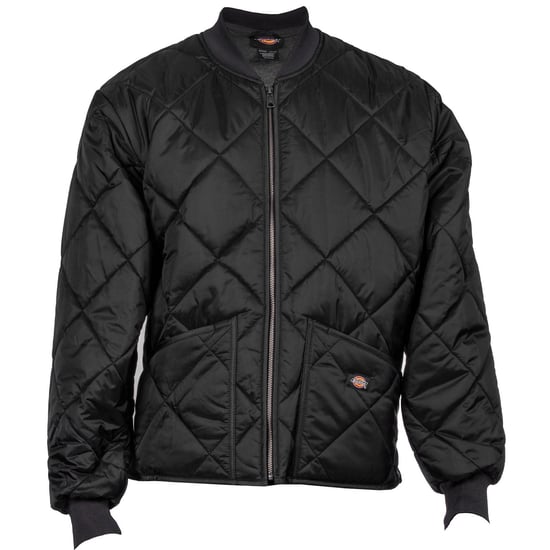 Dickies Diamond Heren Zwarte Gequilt Jacket - Image 3
