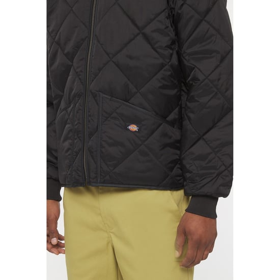Dickies Diamond Heren Zwarte Gequilt Jacket - Image 5