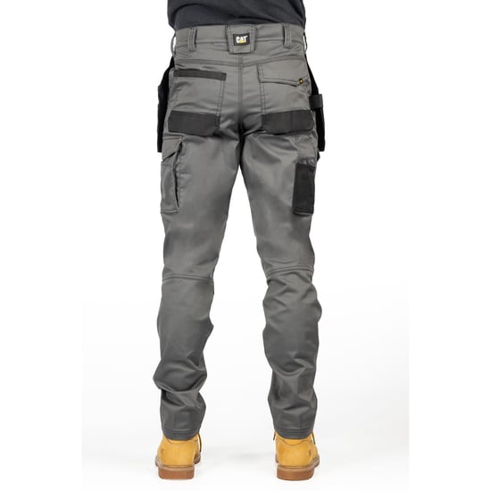 Caterpillar Essentiële Kniezak Stretch Holster Polyester Heren Grijze Buitenbroek - Image 2